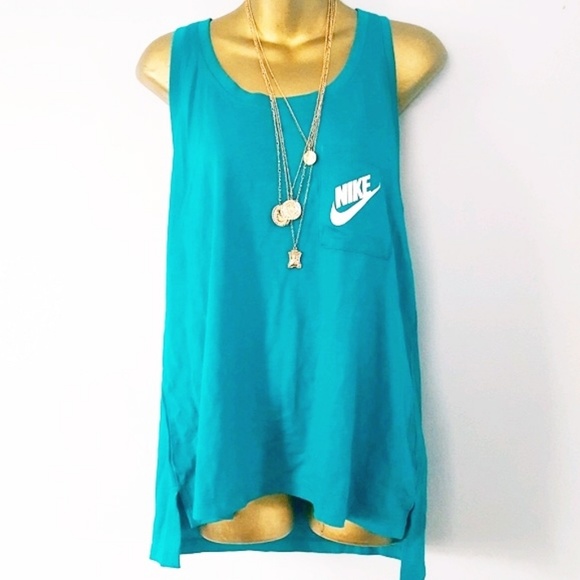 Nike Tops - Nike aqua racer back loose tank top large